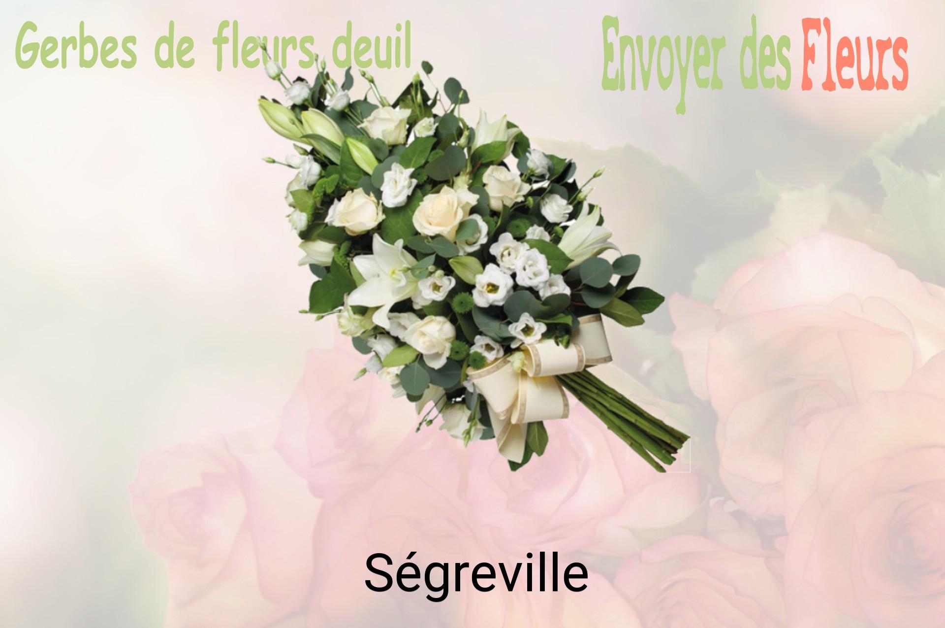 Gerbe de fleurs de deuil livrée à Ségreville